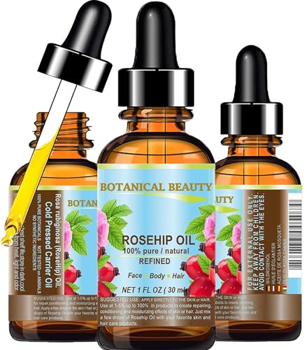 Rosehip Seed Oil 100% Pure Cold-Pressed Carrier Oil (1 Fl Oz)