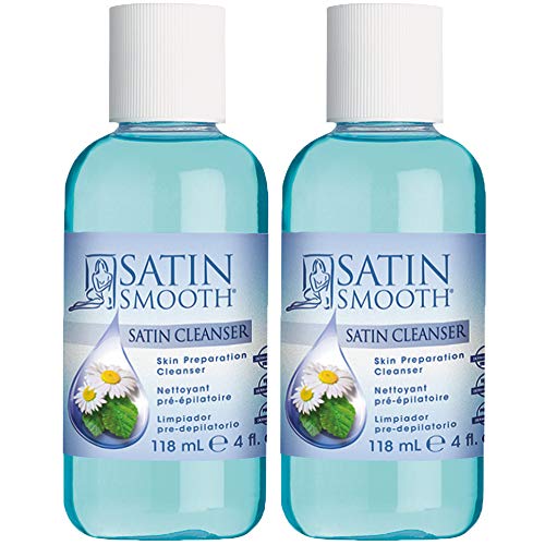 Satin Smooth Skin Preparation Cleanser for Waxing, 4 oz (Pack of 2)
