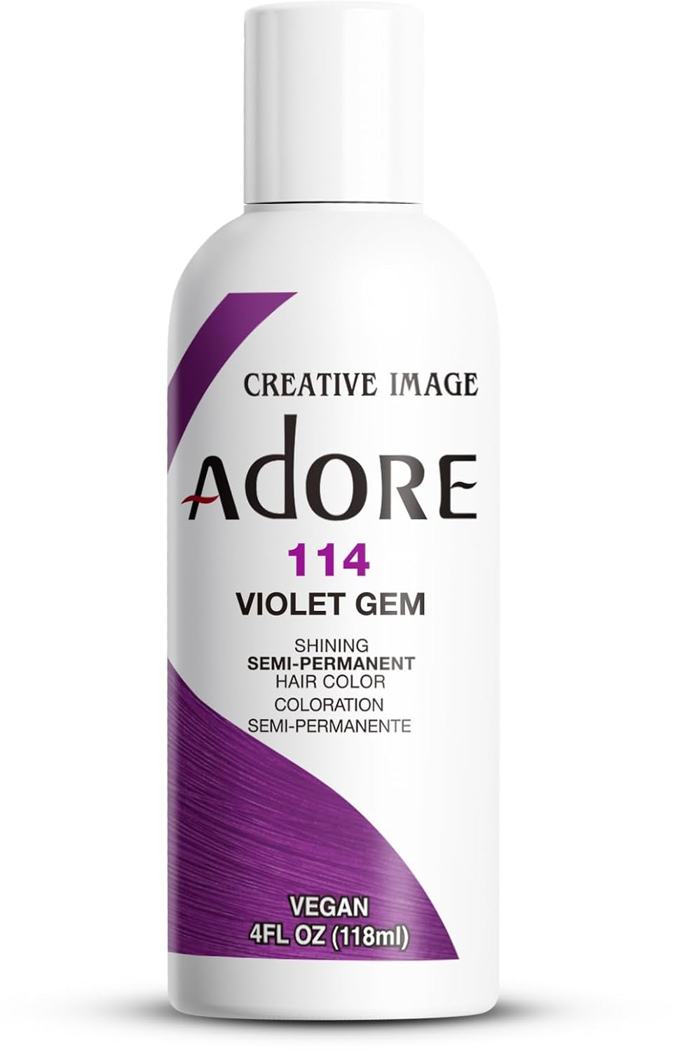 Adore Semi Permanent Hair Color - Mystic Grey | Vegan, Ammonia-Free Hair Dye | 4 Fl Oz