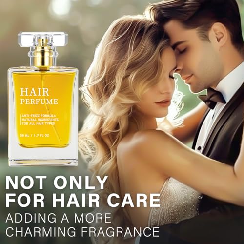 Hair Perfume for Women, 50mL Long Lasting Pheromones Perfume for Women, Lightweight Fragrance Spray for Dry and Frizzy Hair Care