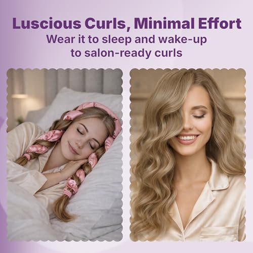 Goody Satin Heatless Hair Curler with 4 Rods for Damage-Free Curls