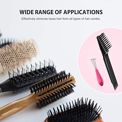 Boao Hair Brush Cleaning Set - 4 Pcs Mini Combs for Home & Salon