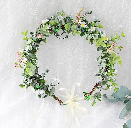 Vivivalue Floral Crown Garland Headband Z - Boho Flower Halo