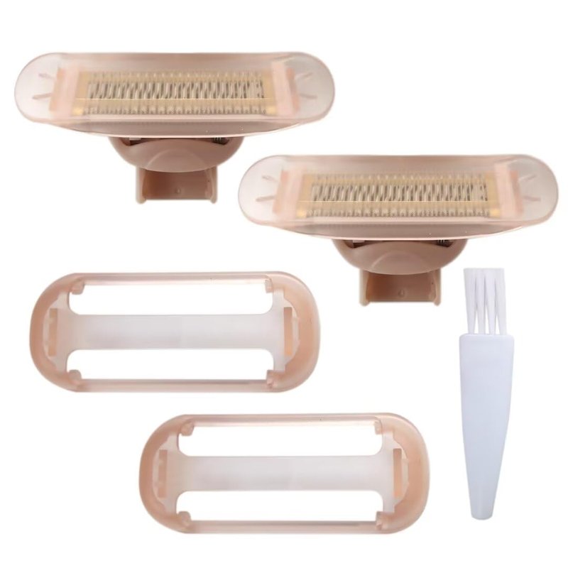 2Pcs Razor Replacement Heads Compatible for Flawless Nu Razor, Rose Gold Plated Body Hair Remover Replacement Head with Covers Compatible for Finishing Touch Razor for Women by YTXXDEUS