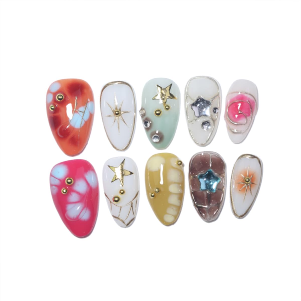Handmade Press On Nails - Nude Pink Glitter French Tips | 10 Pcs Reusable & Easy to Apply
