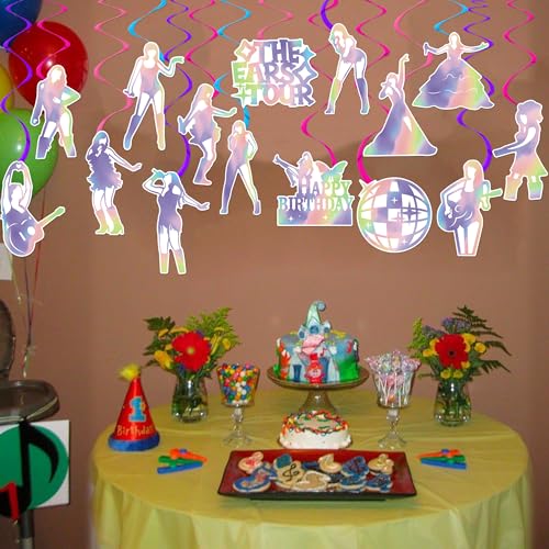 20pcs Holographic Singer Hanging Swirls for Music Parties