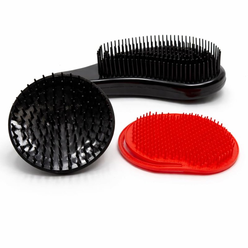 Wave Detangling Brush Set for Curly Hair, Thick, Straight & Natural Hair - Gentle Detangler Hair Brush for Women, Kids & Toddlers with Flexible Bristles -Hairbrush for Wet & Dry detangle