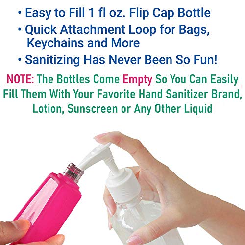Color Land Combo A Unicorn Kids Travel Bottles 4-Pack - Leakproof Refillable Toiletry Containers with Silicone Case