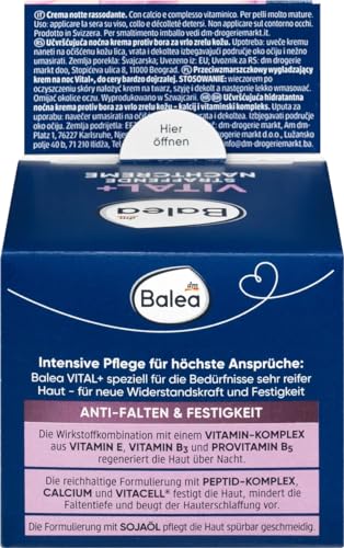 Balea Vital+ Intensive Night Cream for Very Mature Skin - 50ml