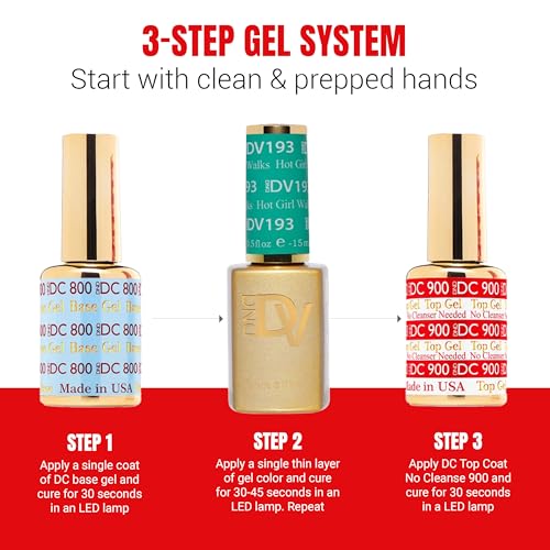 DND DIVA Coral Breeze Gel Nail Polish Duo | 0.5 Fl Oz | Chip-Free & Easy Soak Off