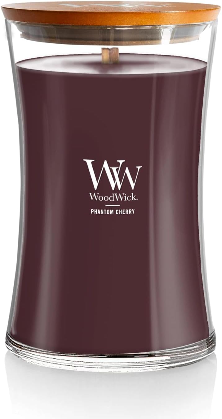 WoodWick Medium Hourglass Candle - White Tea & Jasmine Scent | 9.7oz, Crackling Burn, Perfect for Gifting (Pack of 4)