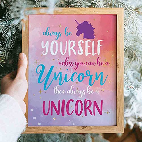 Unicorn Wall Art Prints - Inspirational Decor for Kids' Rooms