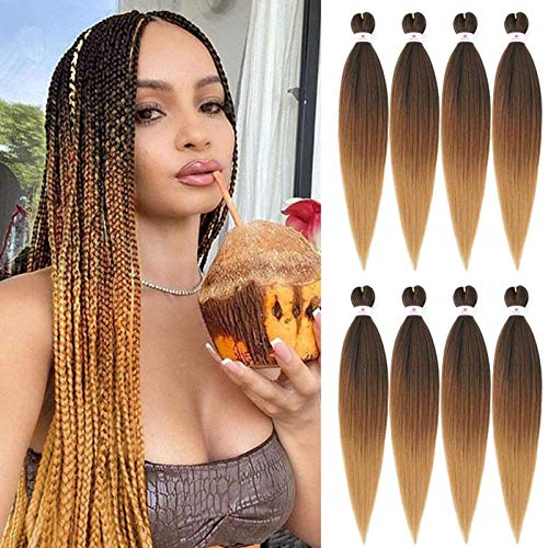 Beyond Beauty 26-Inch Pre-Stretched Braiding Hair - 8 Pack Synthetic Set