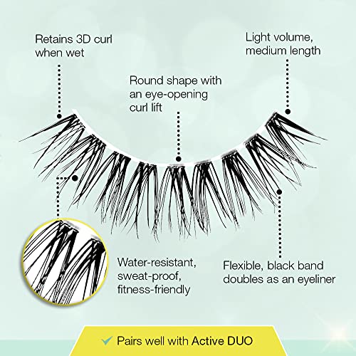 Ardell Active Lashes - Waterproof Natural Look False Eyelashes