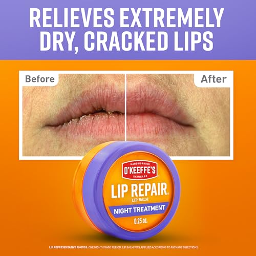 O'Keeffe's Lip Repair Night Treatment Balm - 0.25 oz for Dry Cracked Lips