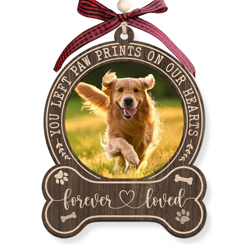Personalized Dog Memorial Photo Frame Ornament - Remembering Your Beloved Pet
