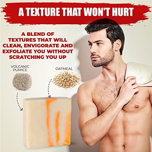 The Black Stuff All Natural Bar Soap for Men - Citrus Cedarwood Scrub