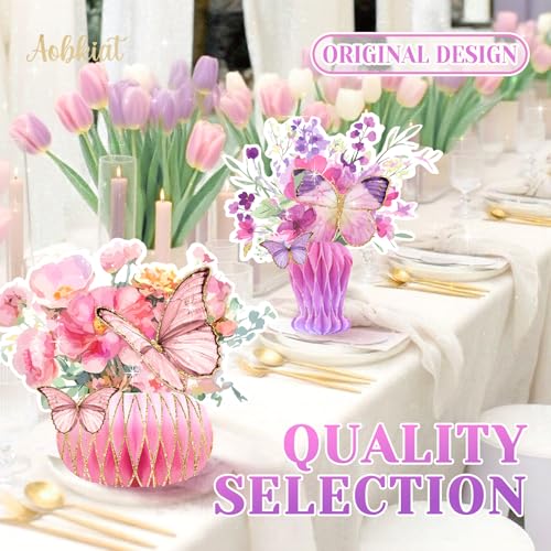 Elegant Butterfly Honeycomb Centerpieces for Parties - Large Size