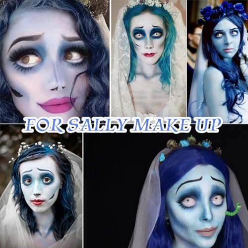 Js2U ZW Blue Face & Body Paint Palette - Vibrant, Washable Halloween Cosplay SFX Makeup