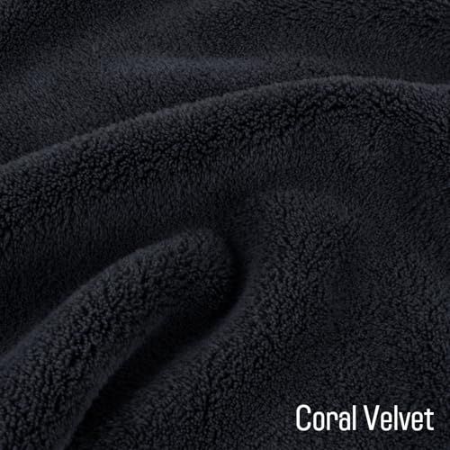 SINLAND Ultra Soft Microfiber Face Towels, Black 12x12 Inch - Multi-Purpose Washcloths