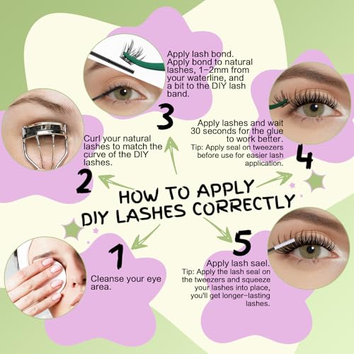 KEYYOU Angel A02 D Curl Lash Clusters – 8-18mm Natural Look