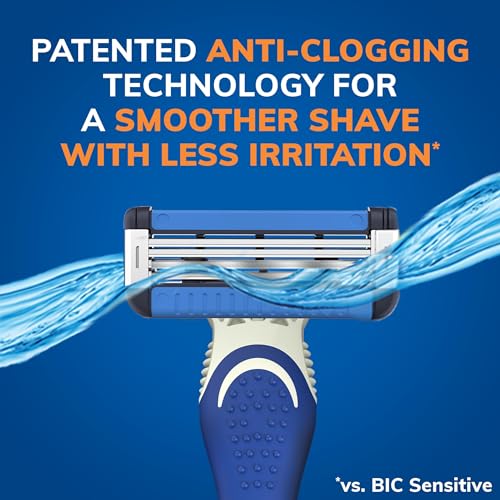 BIC EasyRinse Men's Disposable Razors 1 Count Anti-Clogging 4-Blade Shaving