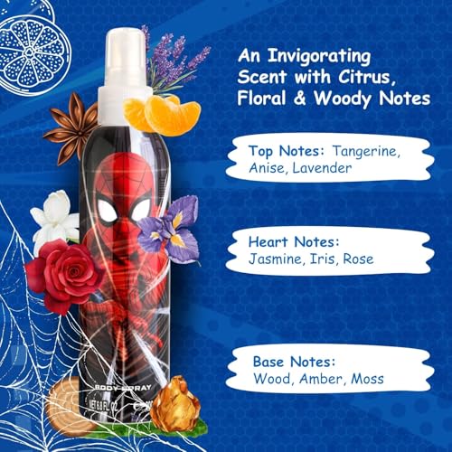 Marvel Spider-Man Kids Cologne - Long Lasting Fragrance, 6.8 Fl Oz