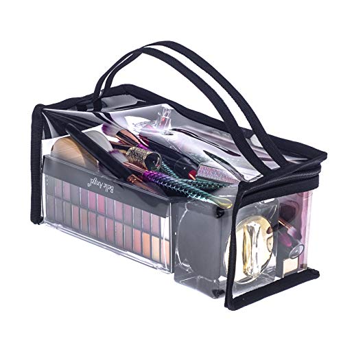 Jula Vance Clear PVC Makeup Bag with Handle - Portable Organizer