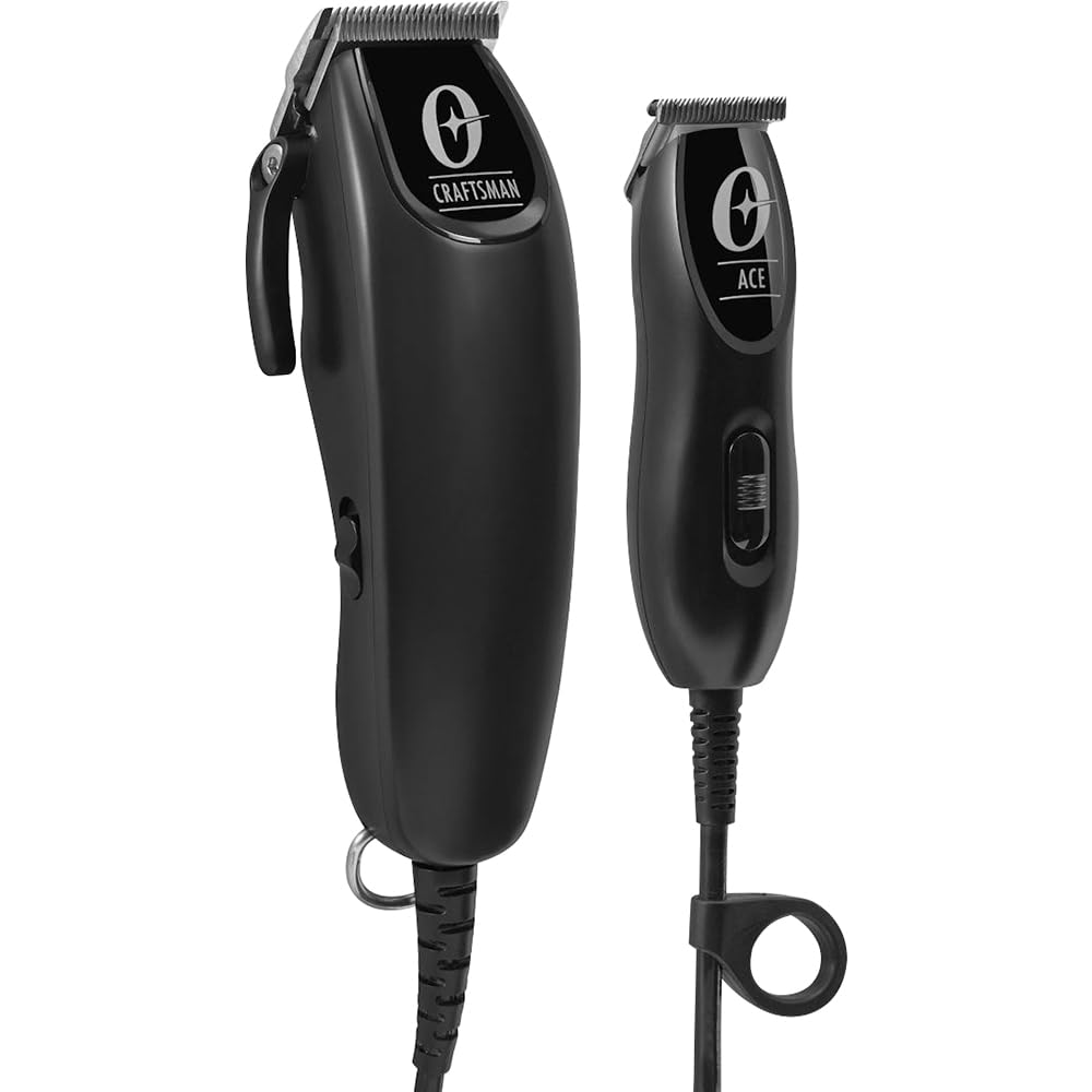 Oster Professional Combo Hair Cutting Kit Including Craftsman Adjustable Mag Clipper & Ace Mini Trimmer T Blade Clipper Finisher