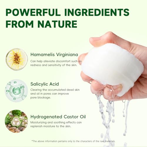 LABJD 100 Pcs Toning Facial Pads with Snail Mucin & Peptides for Brightening & Hydration