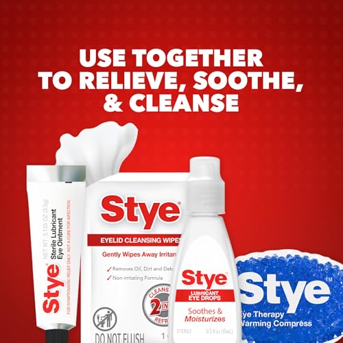 Stye Cleansing Eyelid Wipes 12 Count (Pack of 2) - Gentle Eye Care