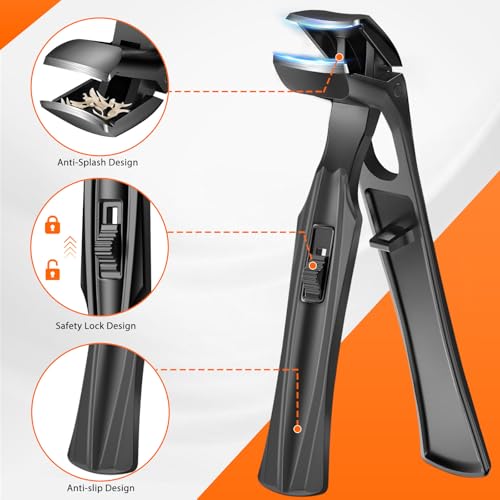 DRMODE 4pcs Toenail Clippers for Thick Nails - Ergonomic & Heavy Duty