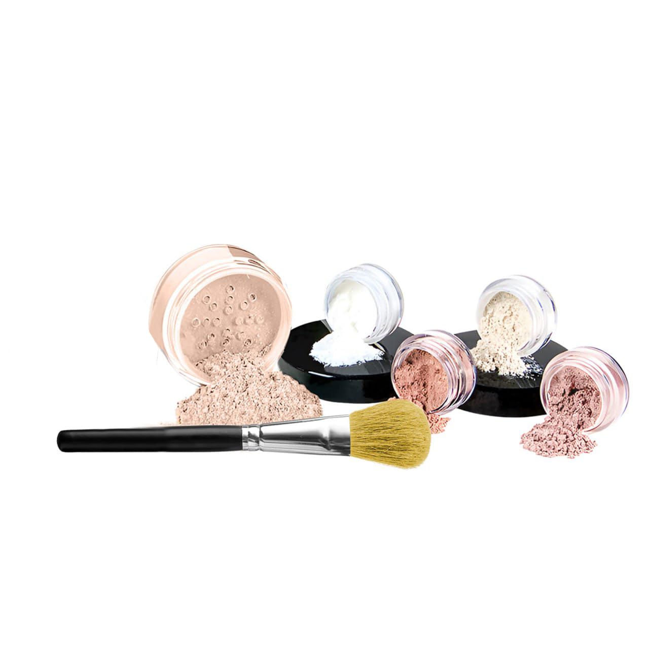 Mineral Makeup Starter Kit for Beginners - Full Size Foundation, Blush, Bronzer & Veil Primer | Warm Shades