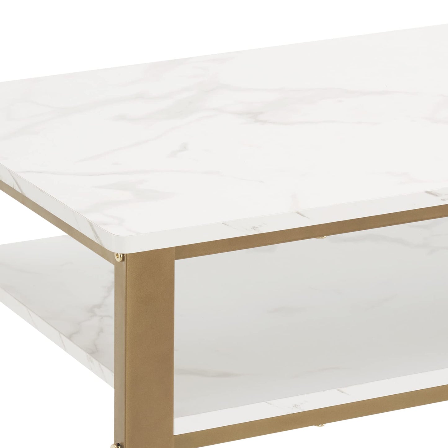 BarberPub Nail Table with Storage Marbling Texture Manicure Desk with Drawer Home Salon Beauty Equipment, 43"(L) x 17.7''(W) x 31.7"(H) 2408 (White)