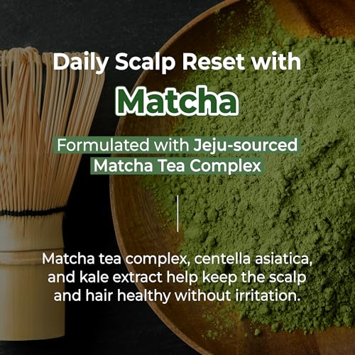 KUNDAL Matcha & Kale Clarifying Sea Salt Scalp Scrub for Hair Detox & Oil Control
