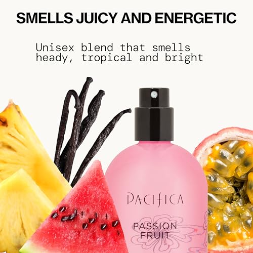 Pacifica Passion Fruit Perfume - Vegan Tropical Floral Scent, 2 fl oz