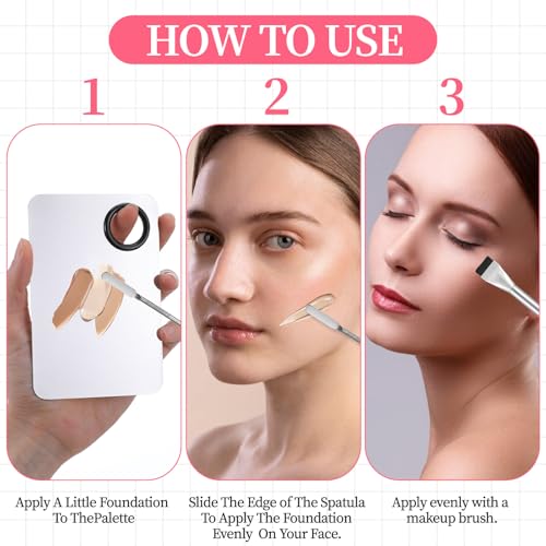 Ouligay Makeup Scraper and Palette Set - 3 Pcs Stainless Steel Tools