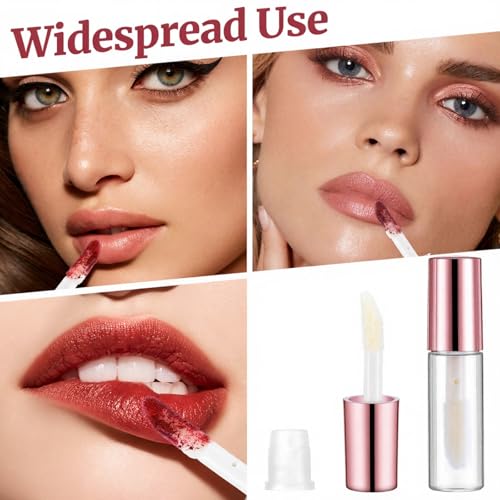 10 Pack Mini Refillable Lip Gloss Tubes - 1.2ml Clear Containers