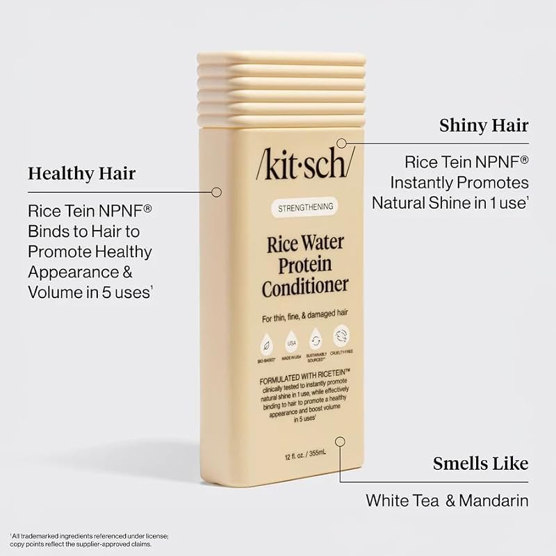 Kitsch Rice Water Strengthening Conditioner for Thin & Damaged Hair