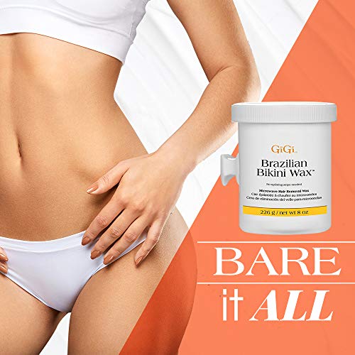 GiGi Brazilian Bikini Wax - 8 oz Microwave Formula for Sensitive Skin