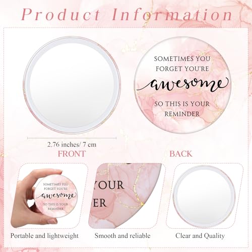 25 Set Inspirational Compact Mirrors Bulk Gift with Cards and Organza Bags