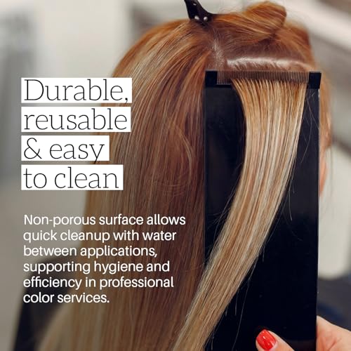 Robson Peluquero Professional Balayage Board With Teeth | Black Color Board for Balayage, Foils & Bleaching | Precision Support for Salon | Anti-Slip, Durable Tool Foil Board, Highlightning Tools