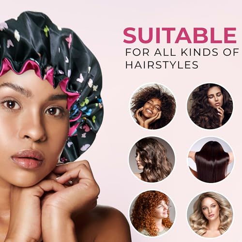 Ruffle Silk Satin Sleep Bonnet for Women | Be Beautiful Extensions