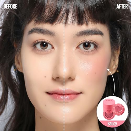 Kaja Blusher - Cheeky Stamp 02 Saucy | Buildable Cushion Blush 0.17 Oz