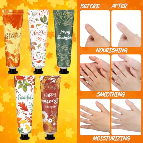 10 Pcs Fall Hand Cream Set - Natural Botanical Lotion for Chapped Hands