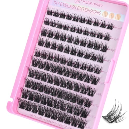MLEN DIARY D-100 Style Lash Clusters 100 Pcs 10-16mm Wispy D Curl - Reusable DIY False Eyelashes