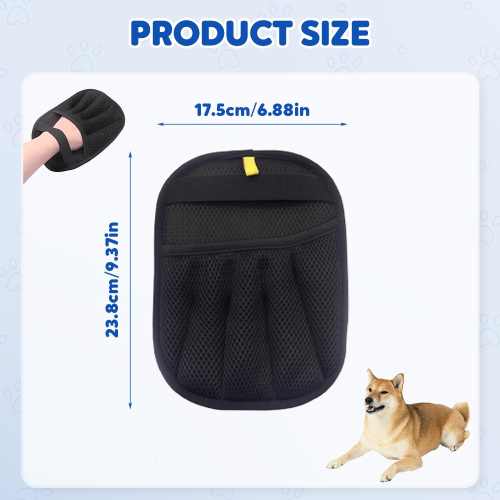 Fauppt Pet Hair Removal Glove for Dogs Cats,Upgrade Electrostatic Pet Hair Remover Removal Gloves for Couch Clothes Carpet (2 Set)