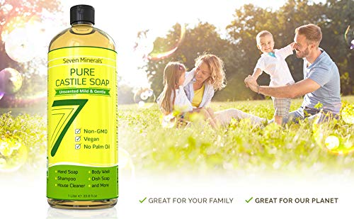 Seven Minerals Unscented Castile Soap 33.8 fl oz - Vegan & Palm Oil-Free