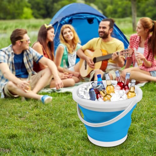 10L Collapsible Mop Bucket with Handle - Portable Cleaning Supplies