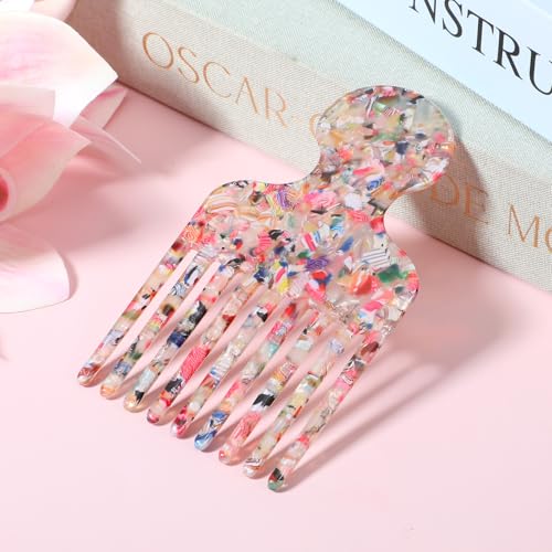 Detangling Hair Pick Comb for Curly Hair - Wide Tooth Acetate Comb